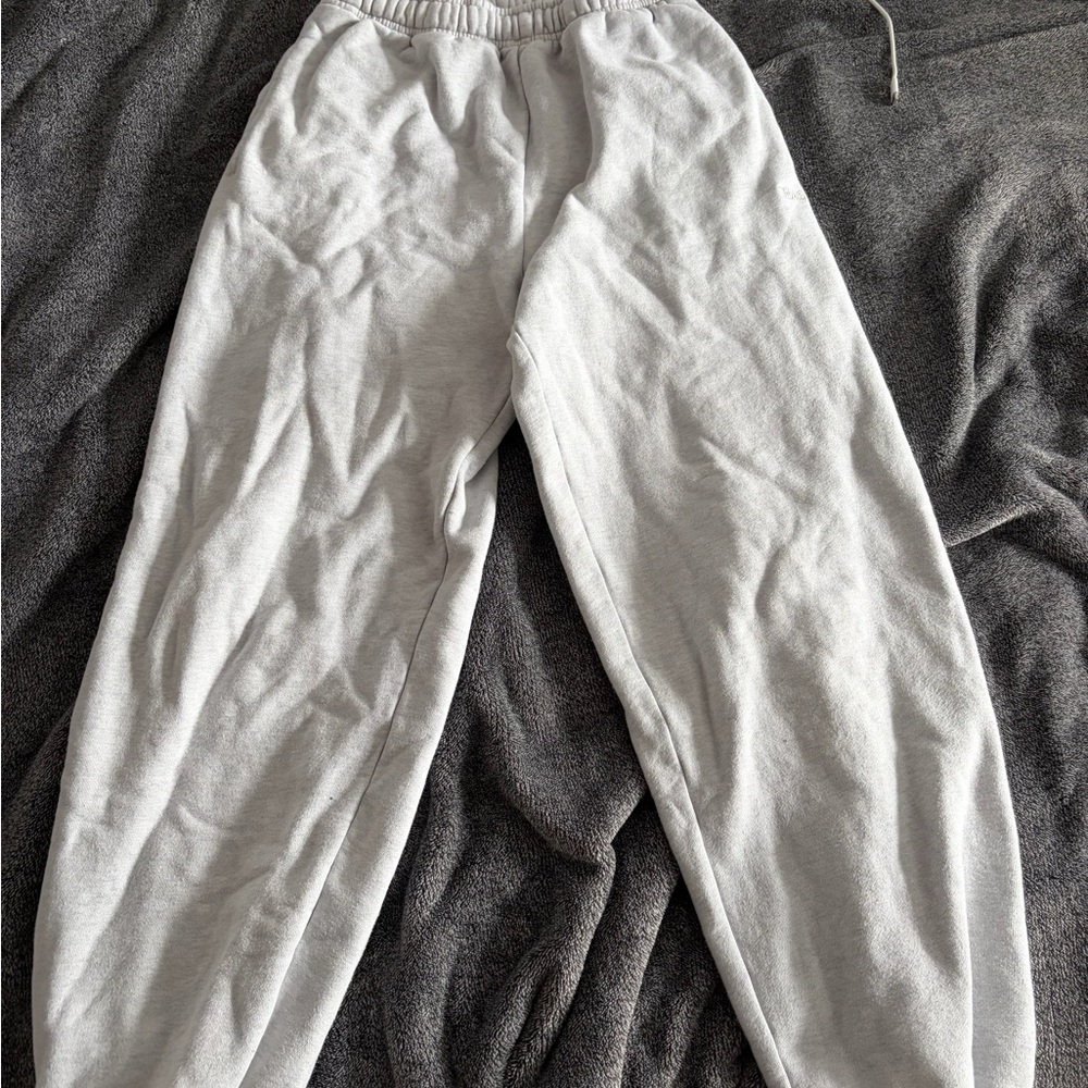 TNA Cozy Fleece Sweatpants in Light Gray